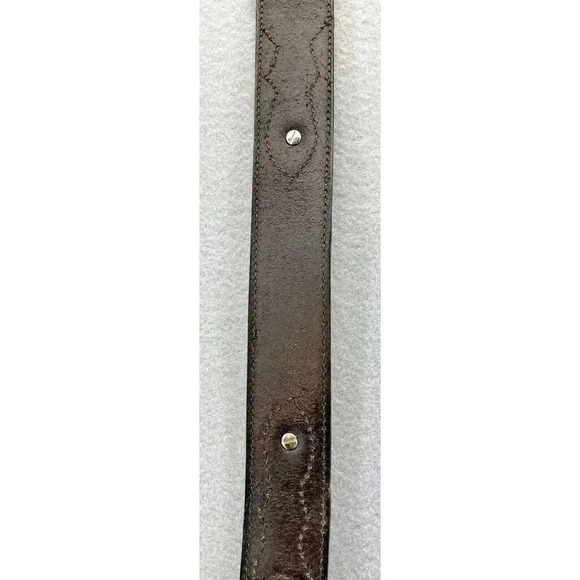 Nocona Belt Men 32 Brown Black LEATHER Concho String Lace Arrow Western - Picture 13 of 15